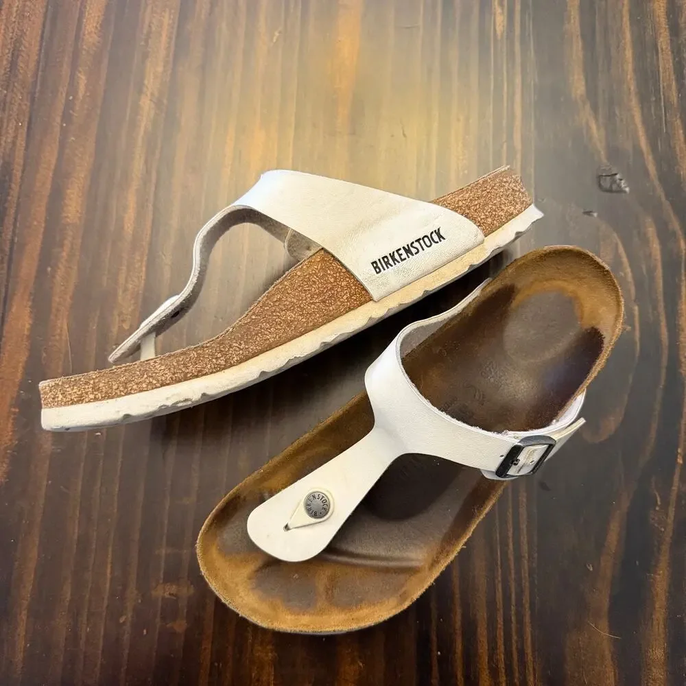Birkenstock Gizeh Sandals White Women's Size 40